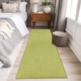 thumbnail image 5 of Fruit Green 2x6 Kitchen Runner Rug, Farmhouse Burlap Solid Green Color Modern Linen Texture Non-Skid Rubber Backing Large Area Rugs - Living Room Bedroom Office, Indoor Floor Carpets Washable Rug, 5 of 9