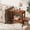 Warm Walnut, variant on Finmind 2-Tier Solid End Table, Couch Side Table with Arched Legs for Small Space, Living Room, Easy Assembly, Warm Walnut