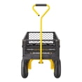 thumbnail image 5 of 500 Lbs Steel Garden Cart, Heavy Duty Pullable Cart with Wheels for Garden, Metal Yard Utility Wagon with 10" All Terrain Tires, Removable Mesh Sides and 180° Rotating Handle, 5 of 8
