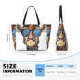 thumbnail image 4 of Pofeuu American Giraffe Style Print Beach Bag,Waterproof Sandproof Beach Tote Bag, Large Capacity Foldable Beach Bags for Women, 4 of 7
