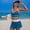 *Blue, variant on ClodeEU Women's Color Block V Neck Tankini Swim Dress Set, Two Piece Athletic Swimsuit with Skirted Bottom, Built-in Shorts for Beach Tennis Hot Pink,Womens Plus L