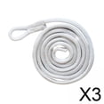 thumbnail image 1 of Colaxi 3xBoat Fender Line with Loop Boat Fenders Bumper Lines Mooring Rope Boat Ropes White, 1 of 8