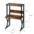 thumbnail image 2 of Desktop Printer Stand with 3 Tier Wood Storage Shelves,Under Desk Printer Table,Multi-Purpose Home Office Desk Organizer for Fax Machine, Scanner (Brown), 2 of 8