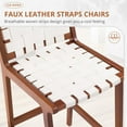 thumbnail image 5 of Dycanpo 24” Bar Stools Set of 2, Faux Leather Woven for Home Kitchen, White, 5 of 9