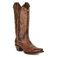thumbnail image 2 of Circle G by Corral Womens Ld Tan Embroidered Studded Snip Toe Cowboy  Mid C, 2 of 4