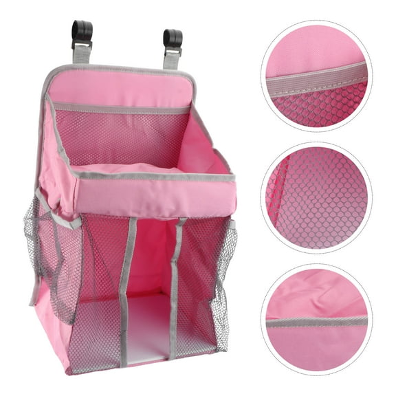 SOPOTUTU Diaper and Clothes Hanging Storage Bag for Bedside Organizer, Nursery Storage Solution