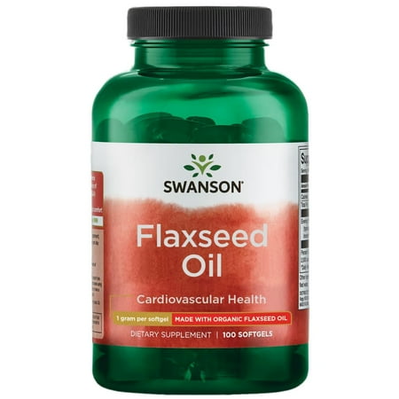 Swanson Flaxseed Oil (Omegatru) 1,000 mg 100 Softgels