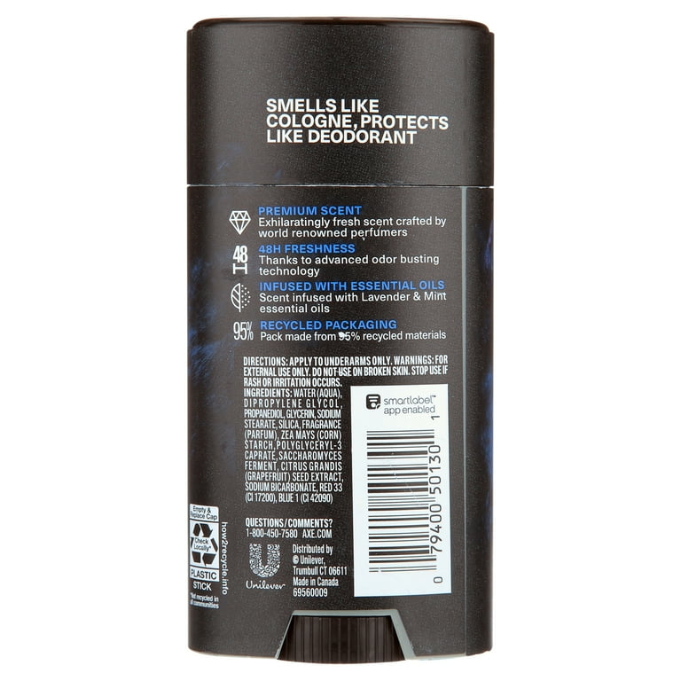 Axe Fine Fragrance Collection Men's Deodorant Stick, Blue