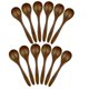 thumbnail image 1 of Cucharas de Madera Pequeñas, 12 Cucharas de Sopa Natural de 5.3 Pulgadas Cuchara de Madera de Bambú para Comer, Condimentos Hechos Una Mano Mezclando Servir, 1 of 1