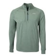 thumbnail image 2 of Men's Cutter & Buck Heather Green New York Jets Primary Logo Adapt Eco Knit Quarter-Zip Top, 2 of 3