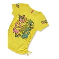 thumbnail image 2 of Cute 4 U Girls' 2-Piece Girl Power Bike Shorts Set Outfit Color: yellow Size: 6x, 2 of 3