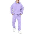 thumbnail image 5 of UACY Kids Tracksuit Outfits 2 Piece Boys Girls Sweatsuit Hooded Sweatshirt and Joggers Sweatpants Athletic Clothing Set with Pocket (Purple, 3-4 Years), 5 of 6