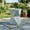 Green, variant on Geometric Hourglass Accent Table with Faux Marble Finish - Modern Indoor/Outdoor Side Table, Green