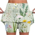 thumbnail image 2 of LEBONYARD Womens Shorts Clearance $5,Women's Quick-Dry Flared Yoga Skort,Women's New Color Mid-waist Skirt Pants Sports Shorts Bottoming Skirt Pants Green M, 2 of 5