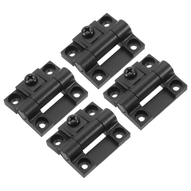 Uxcell 4Pack Bisagra de Torque Ajustable, 43x36mm Agujeros Avellanados de Plástico Bisagras de Control de Posición Ajustable, Negro
