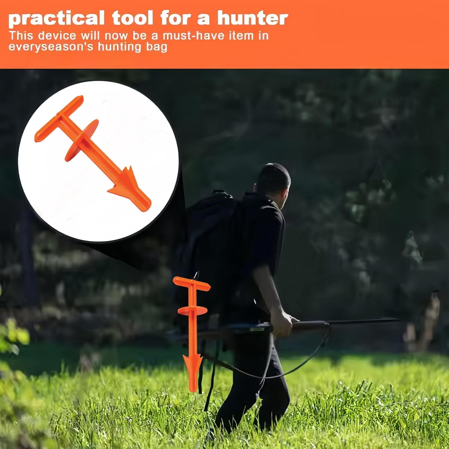 ABCISI 4 Pcs Deer Hunting Accessories, 1700lbs Loadbearing Deer Drag Rope and Hunting Butt Out Tool, Field Dressing Knife, Deer Processing Equipment, Sturdy Rope with Soft Handle, Gifts for A Hunter