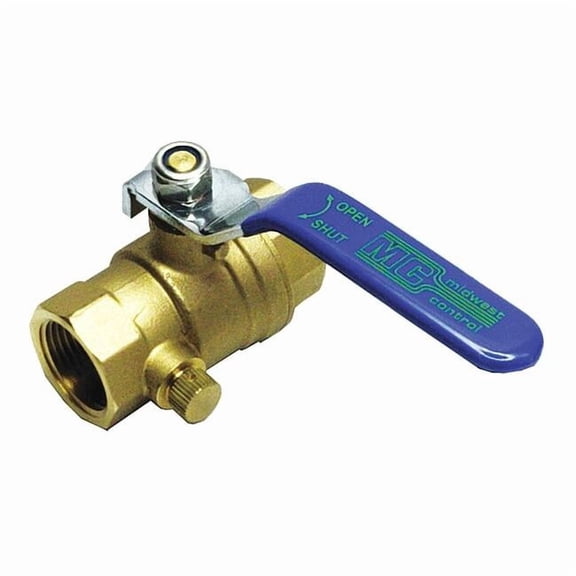 Manufacturer Varies 3/4" FNPT Brass Ball Valve with Drain Inline 1PYP1