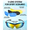 thumbnail image 3 of Gafas de Sol para Ciclismo Hurdilen Polarizadas UV400 con 5 Lentes Intercambiables Unisex, 3 of 7