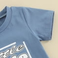 thumbnail image 5 of Bagilaanoe 2pcs Toddler Baby Boy Shorts Set Short Sleeve Letter Print T Shirt Tops + Shorts 6M 12M 18M 24M 3T Kids Casual Summer Clothes, 5 of 7