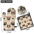 thumbnail image 6 of Dog Mom Kitchen Oven Mitt and Pot Holder Sets 2 Pcs for Baking, Cooking and Grilling, Heat Resistant Up To 392 °F, 6 of 7