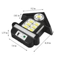 thumbnail image 3 of Xihbxyly Luces Solares con Sensor de Movimiento, Iluminación Led de Seguridad Impermeable, 4 Modos Inteligentes, Control Remoto, Luces de Pared Exteriores para Cercas de Jardín, Fácil Instalación, Ta, 3 of 7