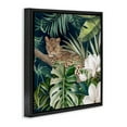 thumbnail image 4 of Stupell Industries Tropical Jungle Leopard Animals Painting Black Floater Framed Canvas Art Print Wall Art, 25 x 25, 4 of 10
