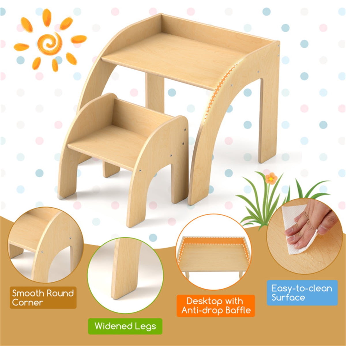 kids furniture set with 1 kids table and 1 chair