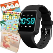 Potty Training Watch with Fun Board Book, Progress Chart & Reward Stickers,Potty Watches for Age2-5 with Fun Musical Reminder,Toilet Training Kit Gifts for Age2-5