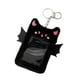 thumbnail image 2 of Portatarjetas De Felpa De 2 Colores Estuche Para Tarjeta De Identificación Little Devil negro y rosa Hugo cubierta de la tarjeta de felpa, 2 of 10