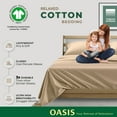 thumbnail image 2 of Thread Spread 100% Organic Cotton Sheets Twin Size - 3 PC Organic Cotton Twin Size Percale Weave Sheet Set, Soft, Cooling, Crisp & Breathable, 16" Deep Pocket Bedding Set for Dorm Room - Taupe, 2 of 7