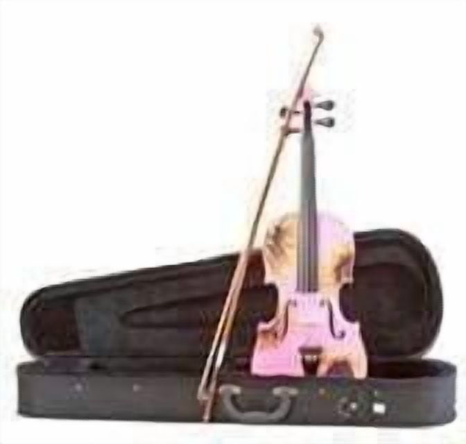 Sunflower Delight Pink Glitter Violin Outfit w  Pearl Fine Tuners