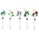 thumbnail image 4 of Luces solares de rosas con estaca para jardín, lámpara decorativa para exteriores, ideal para caminos y patios (flores rosas con mariposas), 4 of 8