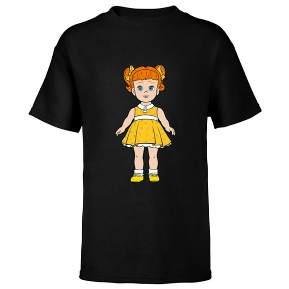 Disney Pixar Toy Story 4 Gabby Gabby Doll T-Shirt - Short Sleeve T-Shirt for Kids - Customized-Black