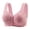 Hot Pink, variant on XRoczxe Women Front Closure Lace Bra Wide Shoulder Straps Wire Free Supportive Non Sag Comfort Everyday Underwear Multiple Solid Colors