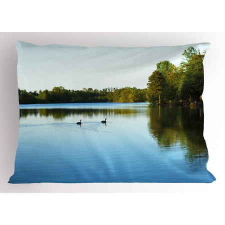 Outdoor Pillow Sham View from Carate Urio Town Lake Como Alps Italy Panorama European Rural Countryside, Decorative Standard Queen Size Printed Pillowcase, 30 X 20 Inches, Blue Green, by (Best Italian Alps Towns)