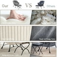 thumbnail image 4 of MOONMISS Corduroy Upholstered Oversized Lazy Chair with Folding Ottoman and a Side Pocket-White, 4 of 8