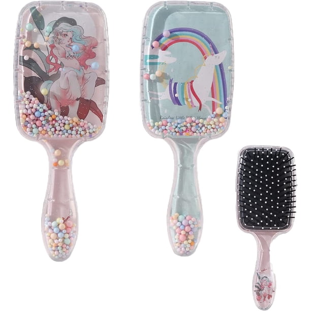 2 peines, cepillo de aseo, cepillo para el cabello, peine para masaje del cuero cabelludo, cepillo para el cabello para mujeres, cepillo para el cabello de dibujos animados, mujeres, hombres, niños, JAMW Sencillez