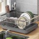 thumbnail image 4 of Dish Drying Rack for Kitchen Counter - Large Capacity Non-Slip Design, Auto-Drain Space-Saving Utensil Organizer with Adjustable Drain Pipe, 4 of 5