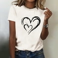 thumbnail image 7 of Zivyakyron Summer Womens T Shirts Short Sleeve Tops for Women Trendy Casual Graphics Going Out Loose Valentine's Day Tops, 7 of 7