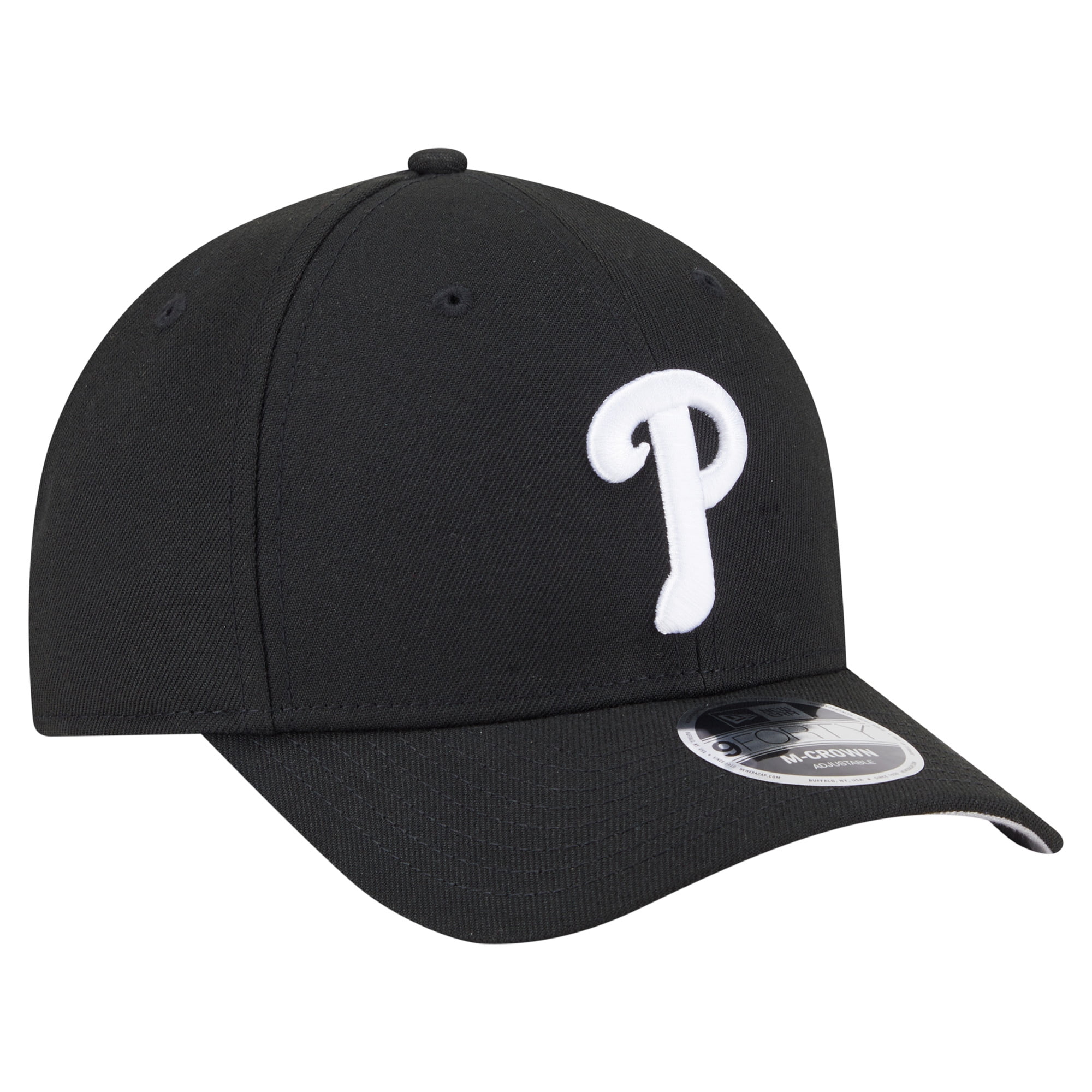 Men's New Era  Black Philadelphia Phillies Player Replica 9FORTY Adjustable Hat