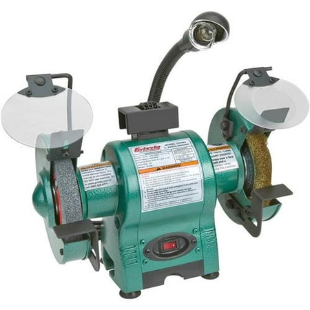 Grizzly Industrial T24463 6 Bench Grinder With Work Light