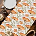 thumbnail image 6 of Fall Table Runner Thanksgiving Orange Pumpkin Table Runners Maple Leaf Sage Green Leaves Cotton Linen Dresser Scarf Kitchen Dining Table Decor for Fall Holiday Party Decor 13x90 Inch, 6 of 9