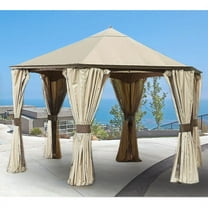 Garden Winds Replacement Canopy 10’ x 10’ Hexagonal Gazebo, RipLock Fabric