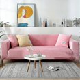 thumbnail image 2 of Luxurious Velvet Sofa Slipcover For 2 3 4 Seater,soft Plush Sofa Protector,stretch Armrest Sofa Cover Water Resistance Furniture Protector-pink-3seate, 2 of 5