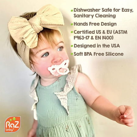 RaZbaby RaZberry Teether - Soothes Sore Gums, Soft Silicone, BPA Free, Easy-to-Hold - Blue