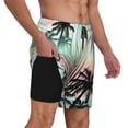 thumbnail image 2 of Kdxio Tropical Summer Palm Print Men'S Swim Trunks With Compression Liner 7 Inch Inseam Quick Dry Swim Shorts, 2 of 7