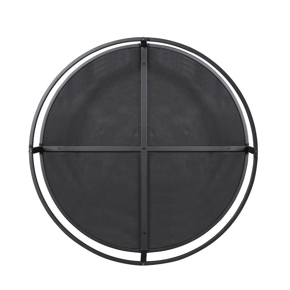 Furniture of America Olive Velvet Fabric 39" Wide Round Cocktail Ottoman