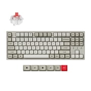 Keychron C1 Pro 8K QMK Wired RGB Hot Swappable Custom Mechanical Keyboard TKL, Red Switch