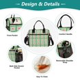 thumbnail image 3 of FORMRS Insulated Lunch Bag Unisex Large Capacity with Shoulder Strap, Green Blossom Mosaic, 3 of 6