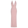 thumbnail image 6 of WXLWZYWL Women Sleeveless Deep V-Neck Backless Solid Color Bodycon Dress Summer Casual and Comfortable Long Dress, 6 of 6